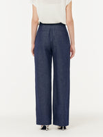 Denim Adjustable Waist Women Straight-Leg Jeans GOELIA