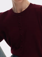 Tencel Blend Puff Long Sleeve Women Knit Top GOELIA