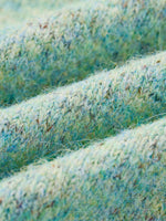 Melange Green Single Breasted Women Cardigan GOELIA