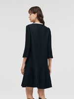 Tweed A-Line Ruffle Collared Women Midi Dress GOELIA Tweed A-Line Ruffle Collared Women Midi Dress GOELIA