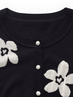 Tencel Mulberry Silk Blend Floral Jacquard Women Cardigan GOELIA