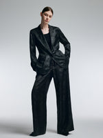 19MM Gambiered Canton Gauze Women Jacquard H-Line Blazer GOELIA