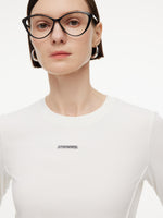 Cotton Blend Round Neck Women Long Sleeve T-Shirt GOELIA