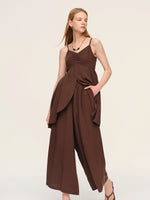 Linen Blend Camisole And Culottes Two-Piece Set GOELIA