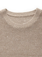 Linen Sequin-Embellished Women Open-Knit Tank Top GOELIA