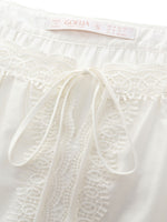 Tencel Blend Embroidered Square Neck Women Blouse GOELIA