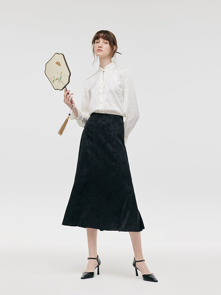 Women Jacquard Mermaid Skirt GOELIA