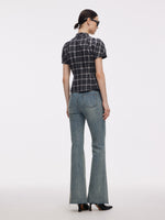 Denim High-Waisted Women Flared Jeans GOELIA