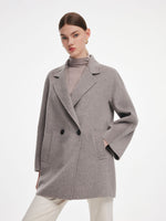 [Preview] Cashmere Wool Blend Double-Faced Women Mid-Length Coat GOELIA
