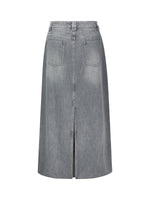 [Preview] Lyocell Cotton Blend Denim Women Column Skirt GOELIA