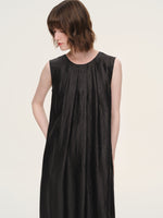 12MM Gambiered Canton Gauze Reversible Women Sleeveless Maxi Dress GOELIA