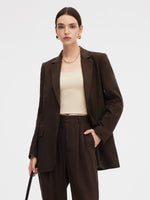 100% Linen Women Loose Fit Blazer GOELIA