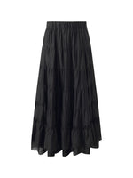 Tencel Women Tiered Maxi Skirt GOELIA