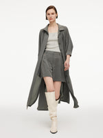 [Preview] Triacetate Blend Women Trench Coat GOELIA