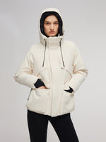 Drawstring Waist Unisex Hooded Goose Down Coat GOELIA