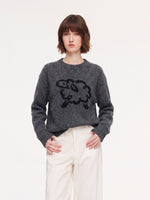 [Preview] Wool Blend Sheep Jacquard Women Sweater GOELIA