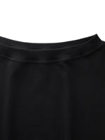 [Preview] Cotton Scuba One-Shoulder Women Sweatshirt With Plaid Ribbon GOELIA