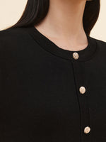 Tencel Blend Color Block Women Knit Mini Dress GOELIA