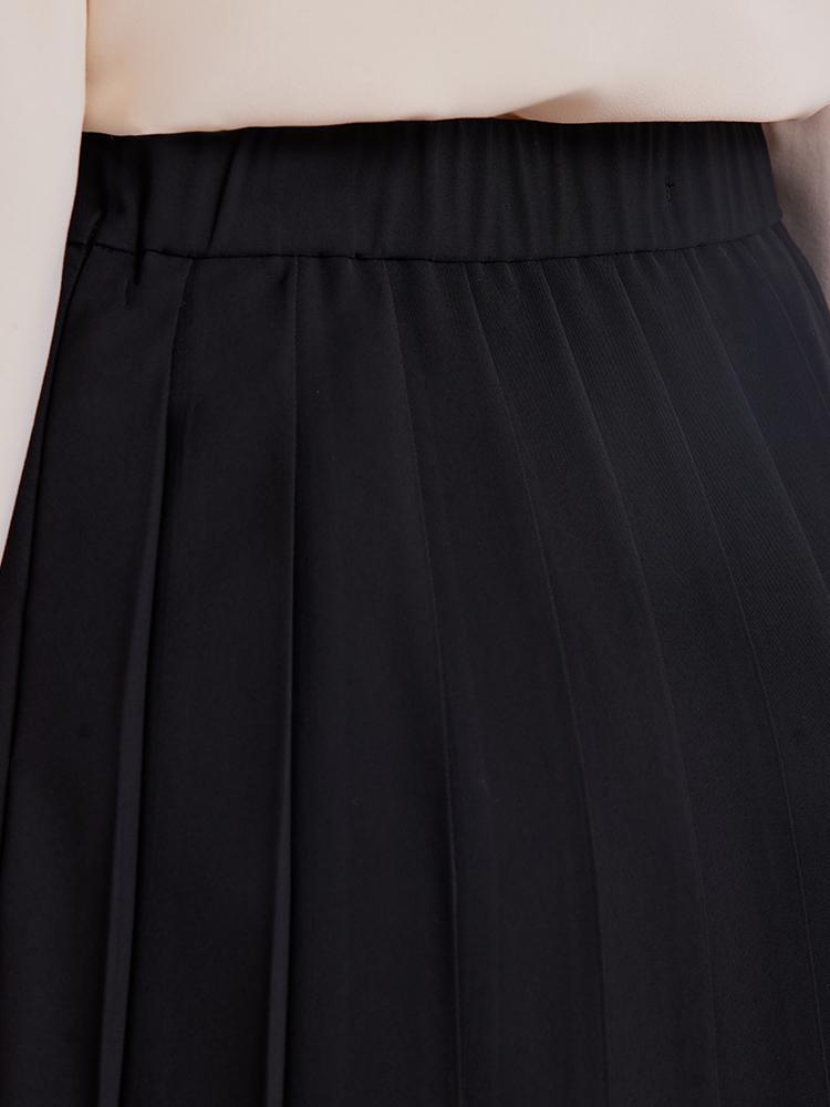 Waist-slimming Pleated Stretch Skirt – GOELIA