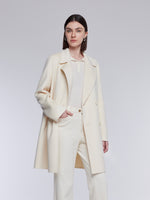 [Preview] Cashmere Wool Blend Tailored Double-Faced Women Coat GOELIA