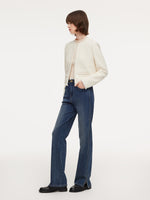 Acetate Blend Denim Micro-Flared Women Jeans GOELIA