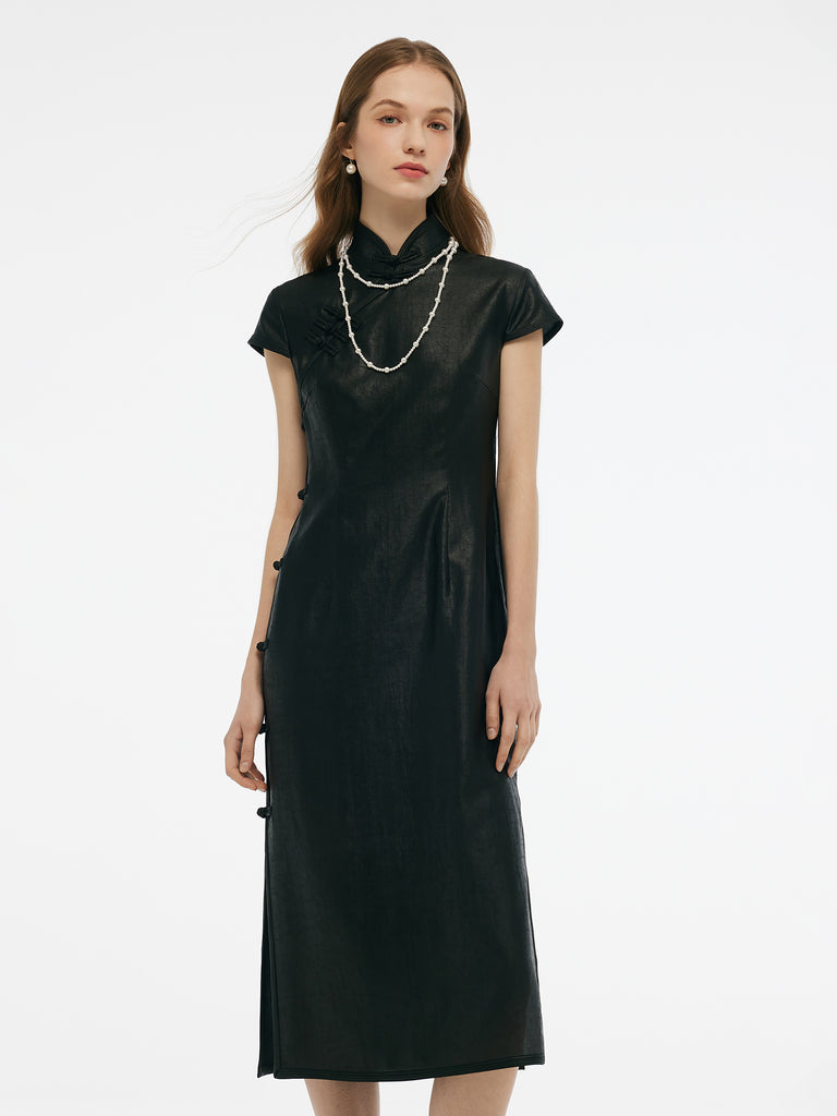 18MM Xiang Yun Silk Women Qipao Maxi Dress