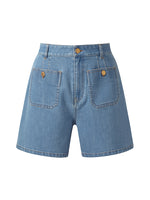 Denim A-Line Women Shorts GOELIA