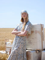 19匁マルベリーシルク Vネック プリント ロングワンピース – GOELIA  