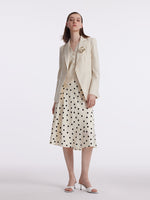 Worsted Wool One Button Women Blazer GOELIA