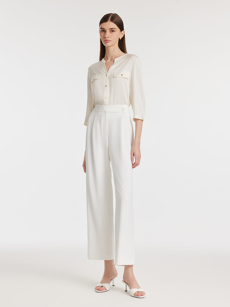 Ankle Length Women Wide Leg Pants GOELIA