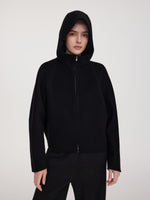 Tencel Wool Blend Double-Faced Hooded Women Jacket GOELIA