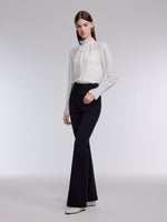 [Preview] Fleece-Lined Stretch Knit Flared Pants GOELIA