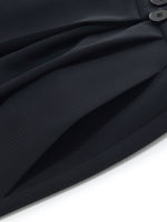 Four-Way Stretch Straight Leg Women Asymmetric Wrap Pants GOELIA