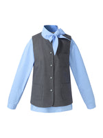 Wool Blend Vest And Blouse Two-Piece Set GOELIA
