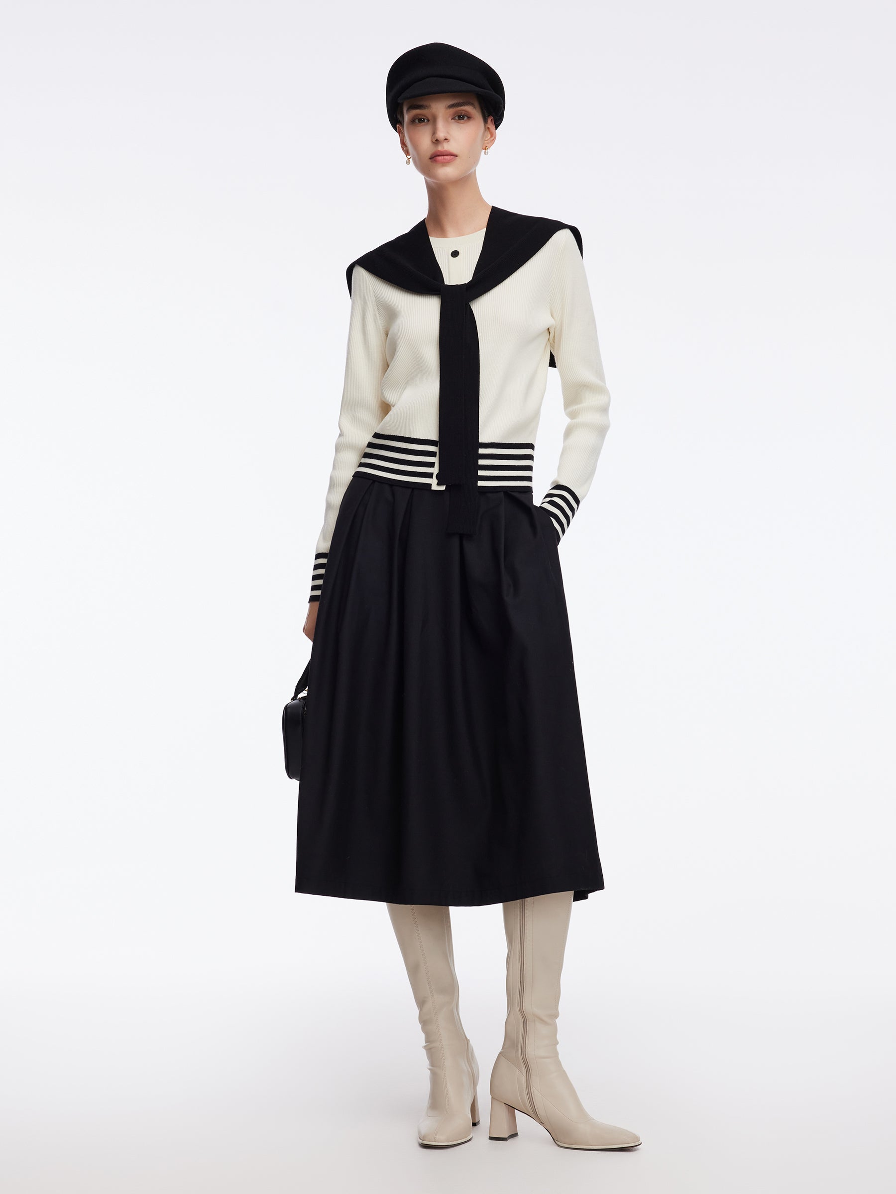 [Preview] Lyocell Blend Knit Top And Skirt Two-Piece Set GOELIA