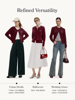 100% Wool Letter Embroidered Women Cardigan GOELIA