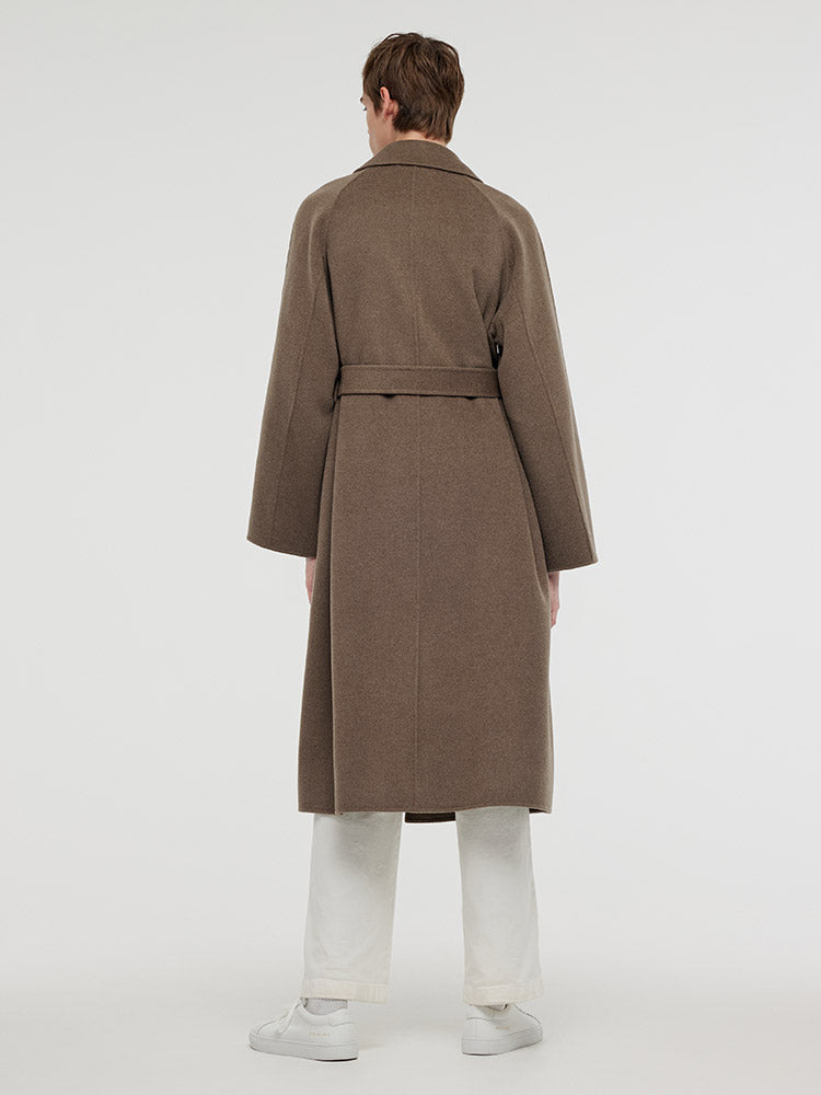 Cashmere And Wool Unisex Wrap Coat