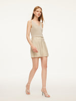 Glittering V-Neck Women Knit Tank Top GOELIA