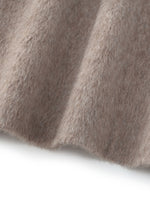 Alpaca Wool Blend Round Neck Women Jacket GOELIA