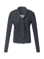 Wool Blend Mock-Layered Women Knit Top GOELIA