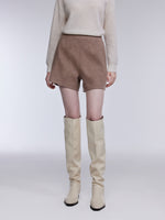 [Preview] Washable Cashmere Wool Blend Women Shorts GOELIA