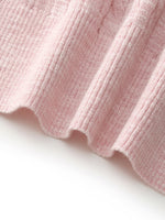 Round Neck Women Cable Knit T-Shirt GOELIA