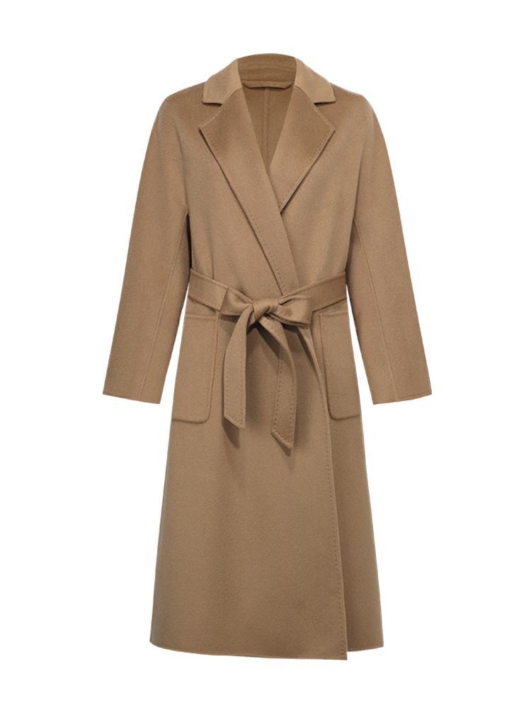 Pure Cashmere Tie-up Women Coat GOELIA