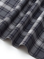 Black And Grey Plaid Women Strap Midi Dress GOELIA