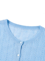 [Preview] Alpaca Wool Lyocell Blend Women Lightweight Cardigan GOELIA