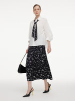 [Preview] Ribbon Print A-Line Women Skirt GOELIA