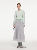 100% Cashmere Rhinestone Women Sweater GOELIA