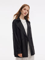 18MM Gambiered Canton Gauze Women Trench Coat GOELIA