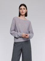 [Preview] Wool Blend Sequins Boat Neck Women Sweater GOELIA