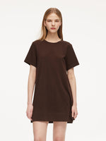 [Preview] Round Neck Women Long T-Shirt With Crossbody Bag GOELIA